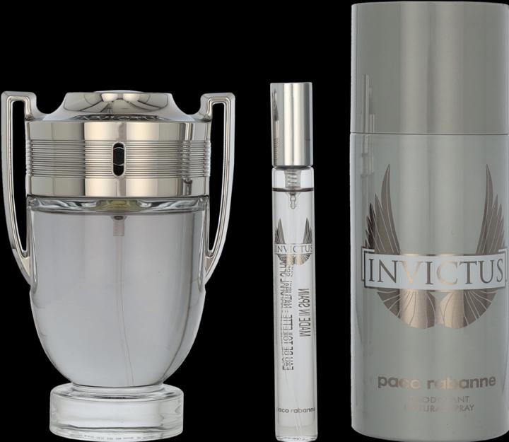 Produktbild Paco Rabanne SET Invictus EDT Spray 100ml + DEO Spray 150ml + MINIATURA EDT Spray 10ml