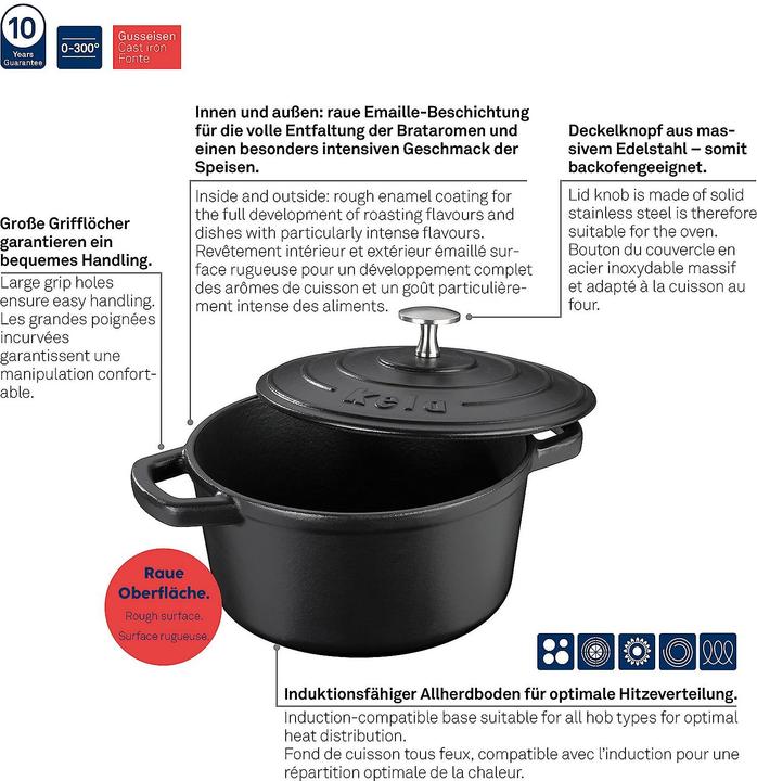 Actual product image Kela Calido (21 cm, Casserole + Stewpot, Cast aluminium)