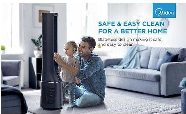 Immagine prodotto Midea Ventilatore e purificatore d'aria senza pale, Smart WiFi, digitale con IOT e telecomando, filtro (48 m²)