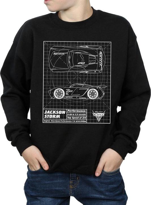 Immagine prodotto Disney Cars Jackson Storm Blueprint Felpa Ragazzi (152, 158)