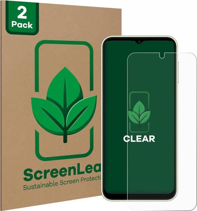 Actual product image ScreenLeaf Protective film sustainable screen protector screen protector film clear transparent (2 Piece, Samsung Galaxy A14 5G)