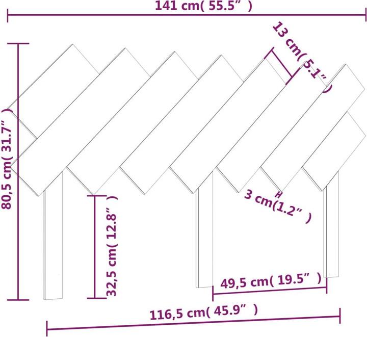 Actual product image VidaXL Ute (151.5 x 3 x 81 cm)