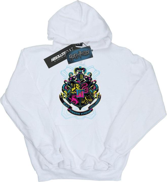 Produktbild Neon Hogwarts Crest Kapuzenpullover (L)