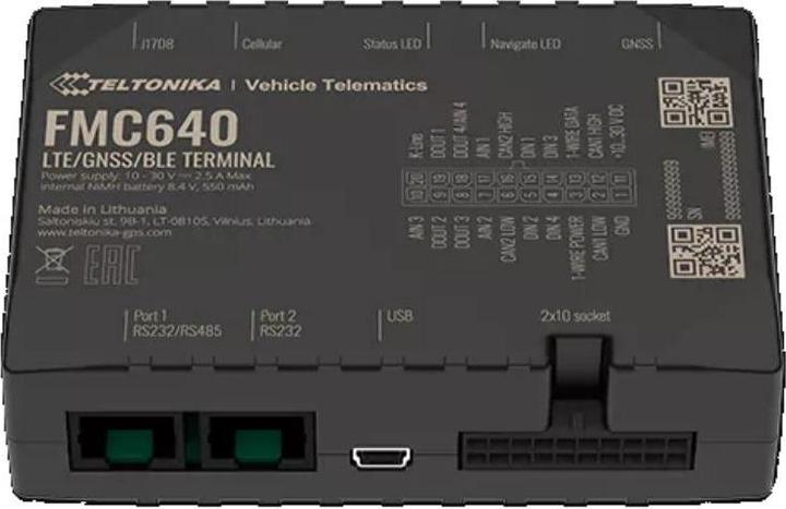 Image du produit Teltonika FMC640, 4G/LTE Tracker, Dual SIM (USB-A)