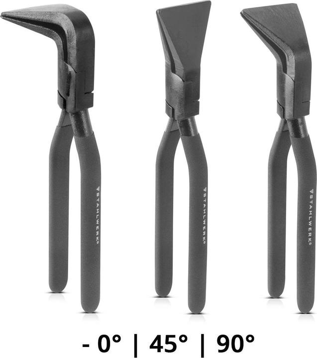 Actual product image Stahlwerk Folding pliers set 0° 45° 90° Folding pliers Sheet metal pliers Bending pliers 60 mm