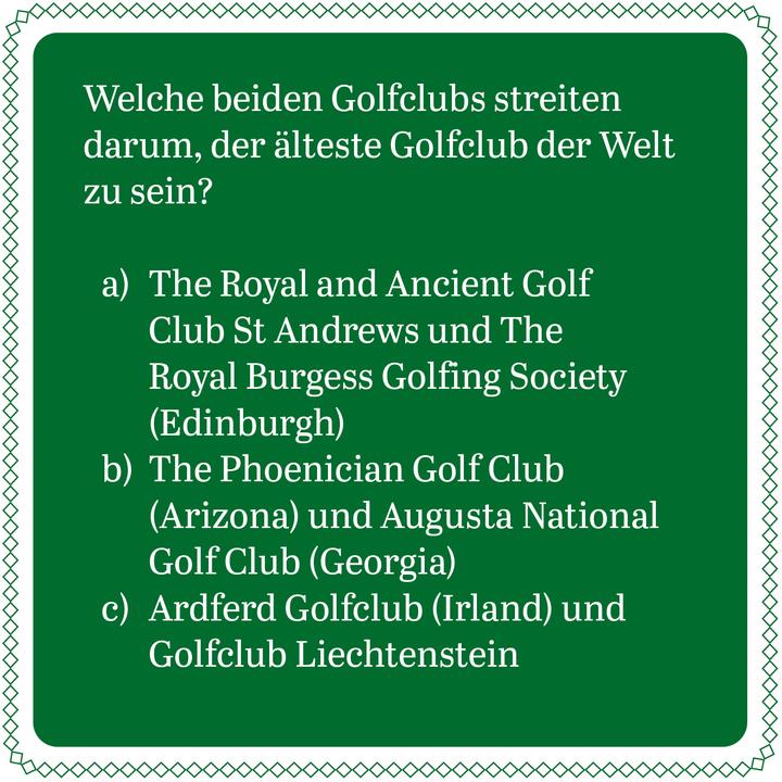 Nährwerte und Zutaten Das Golf-Quiz (Deutsch)