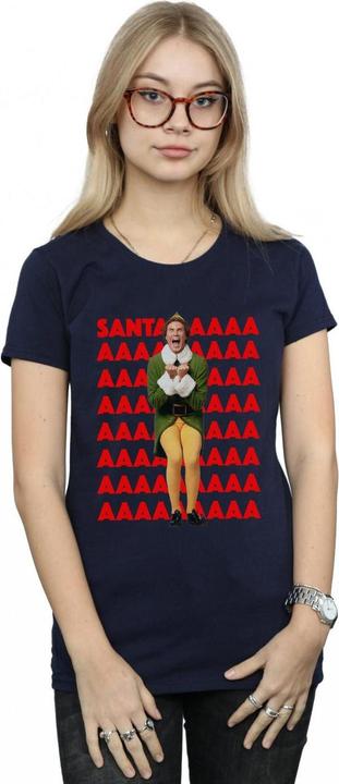 Immagine prodotto Elf Buddy Santa Scream Maglietta Donna (XXL)