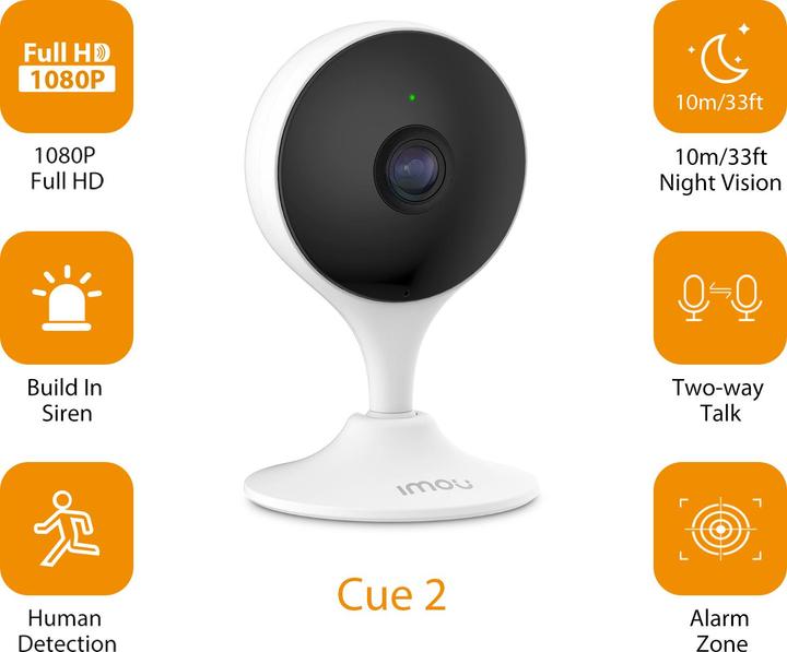 Produktbild Imou IPCam Cue2-D innen 2MP WLAN 1080P H.264 IR APP (1920 x 1080 Pixels)