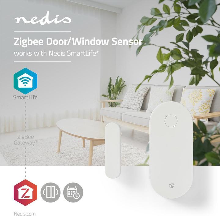 Produktbild Nedis SmartLife - Zigbee Smart-Tür/Fenster-Sensor - Zigbee-Gateway - Batteriebetrieben - Integ
