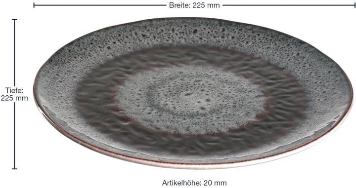 Actual product image Leonardo Plate Matera 23 cm anthracite (6 x, 23 cm)