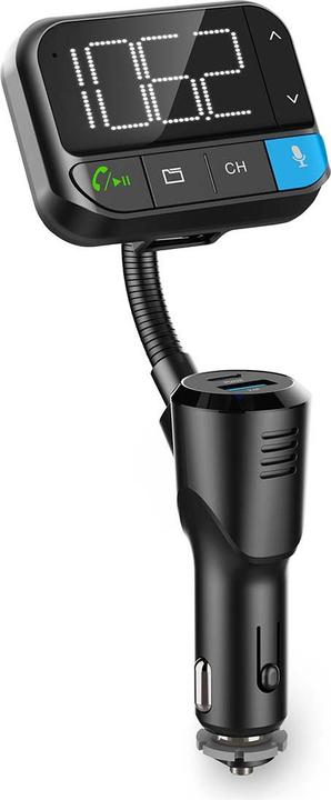 Produktbild Nedis Kfz Audio FM Transmitter | Schwanenhals | freisprechend | 2 " | Scharz-weiss Monitor | Bluetoot