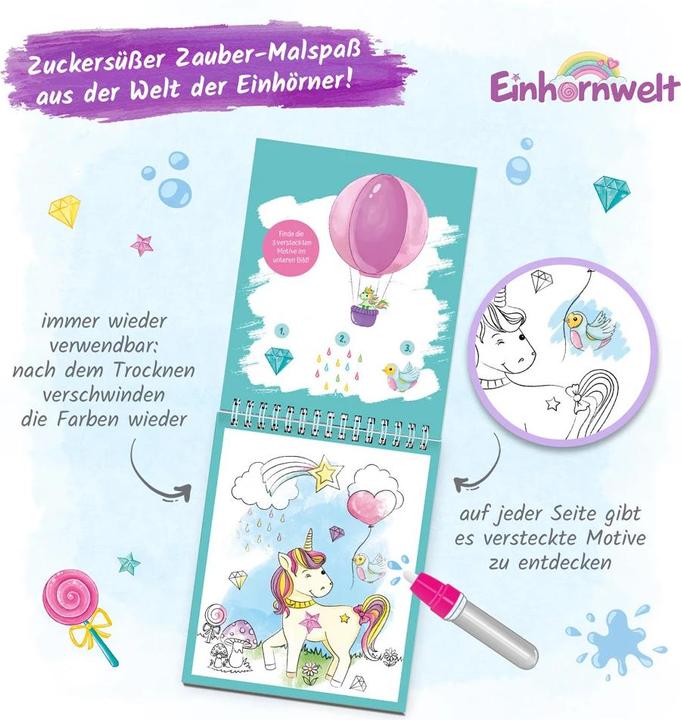 Actual product image Water colouring fun with magic marker Unicorn World