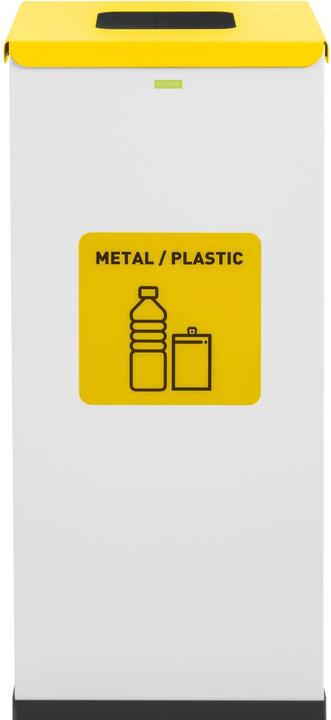 Actual product image Ulsonix Mülleimer Abfalleimer Küche Mülltrenner Deckel Bio Label 60 Liter Recycling (60 l)