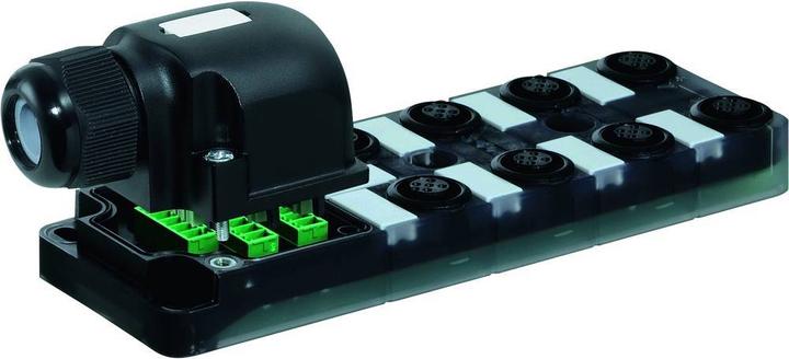 Actual product image Murr Elektronik Exact12, 8xM12, 5-pin, cover, plug-in.