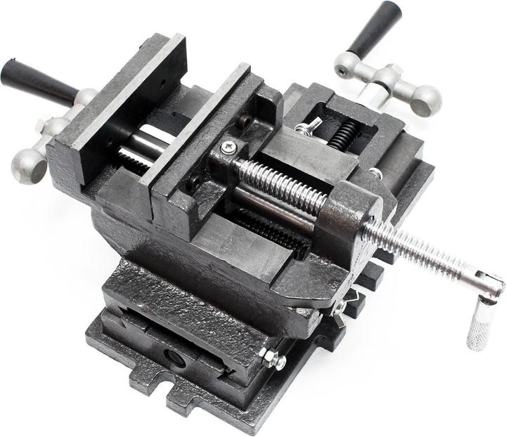 Image du produit Wiltec Étau de fraisage 2 Axes 75 mm Perceuse à tarauder Table croisé Établi Étau machine Outil Atelier (75 mm)