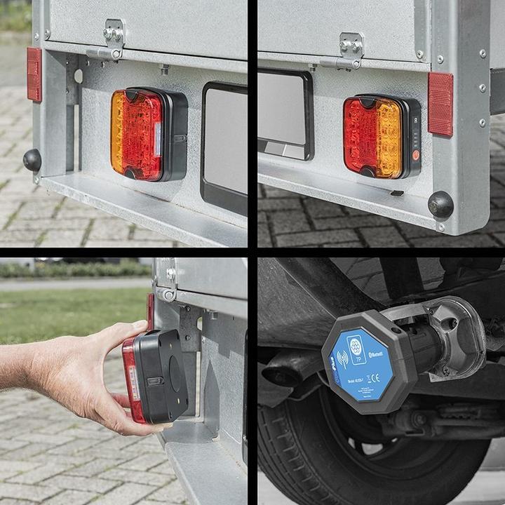 Immagine prodotto ProPlus Set di luci posteriori a LED con magnete senza fili (Bluetooth) a 7 pin