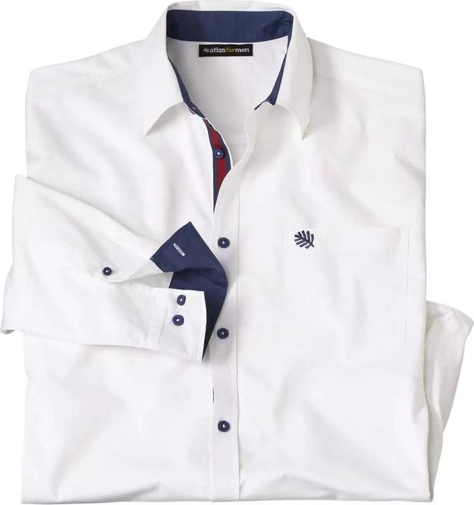 Atlas For Men Weisses Popelinhemd (R) (4XL)