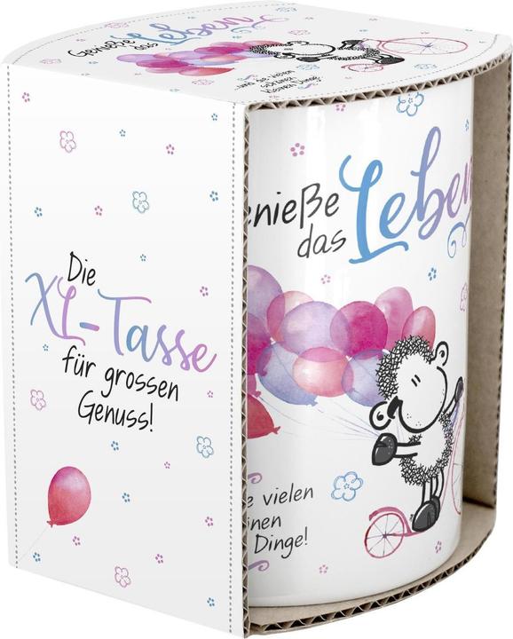 Produktbild Sheepworld Kaffeetasse Geniesse das Leben 600 ml, 1 Stück, Weiss (600 ml, 1 x)
