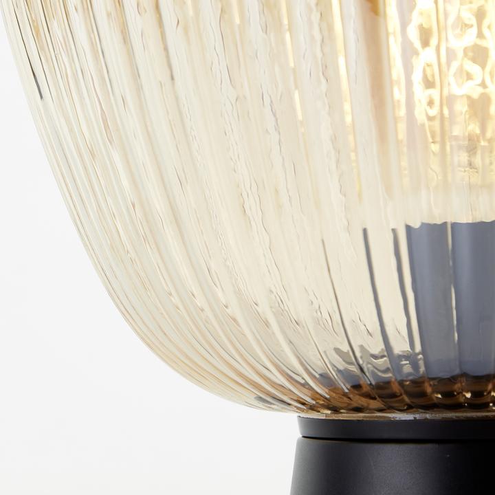 Actual product image Brilliant Lamp de table Kaizen 24,5cm ambre-ambre/noir mat (E27)