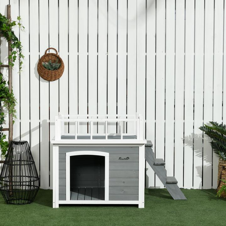 Actual product image PawHut Dog kennel with stairs (Dog house)