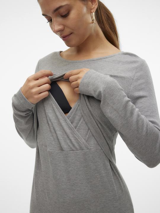 Image du produit Mamalicious Coupe ajustée Col rond Robe midi (M)