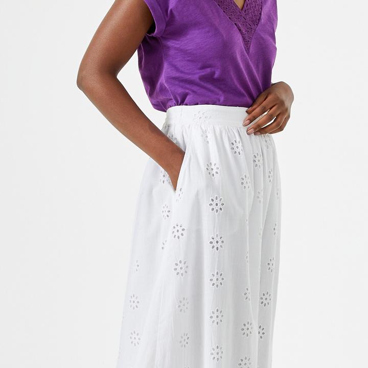 Image du produit Anne Weyburn Maxi-jupe évasée avec broderie ajourée (38)
