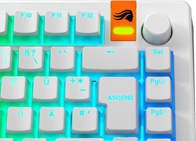 Actual product image Glorious Aura V3 Keycaps, ISO Layout (DE), PBT, Doubleshot - Weiss