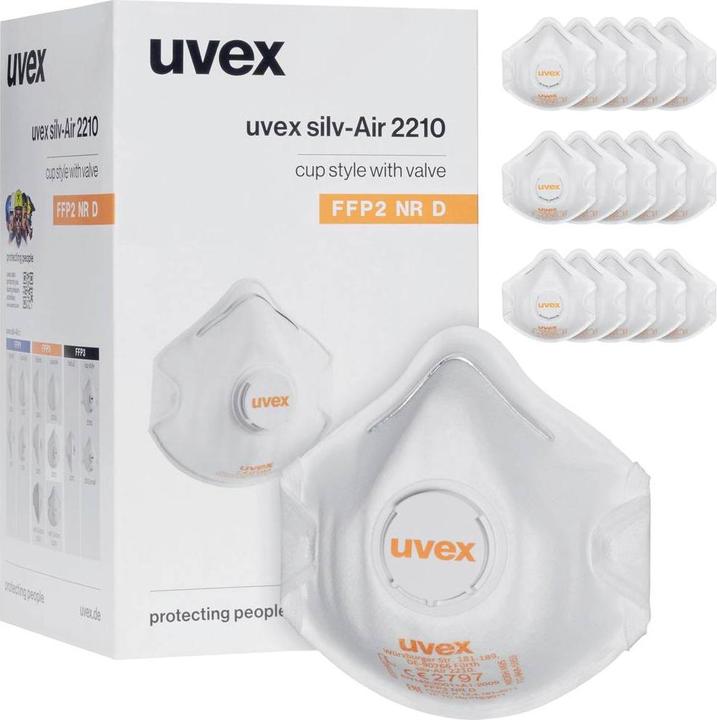 Produktbild Uvex Safety Feinstaubmaske mit Ventil (FFP2, 15 x)