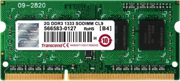 Transcend Memory 2 GB (1 x 8GB, 1333 MHz, DDR3-RAM, SO-DIMM)