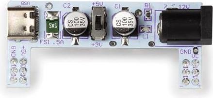 Image du produit Whadda WPM467 Breadboard Module d'alimentation 3.3V / 5V