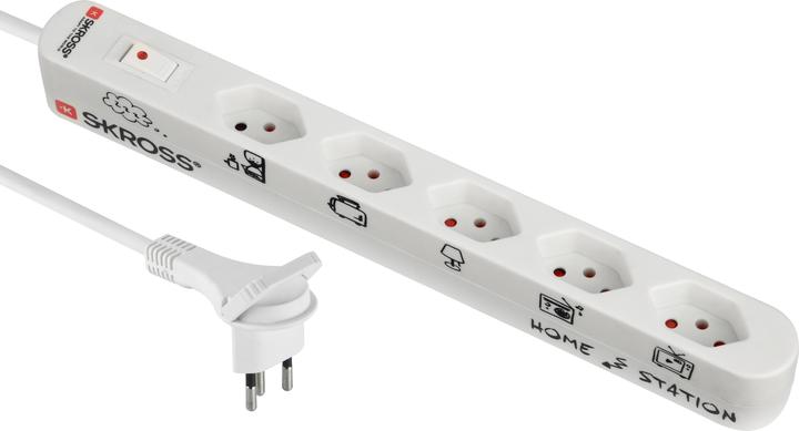 Actual product image Skross Socket strip Home Station 5xT13 transverse (5 x, Type 13, 1.50 m)