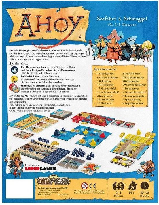 Productafbeelding Spielworxx Ahoy, bordspel, voor 2-4 spelers, leeftijden 14+ (DE editie) (Duits)