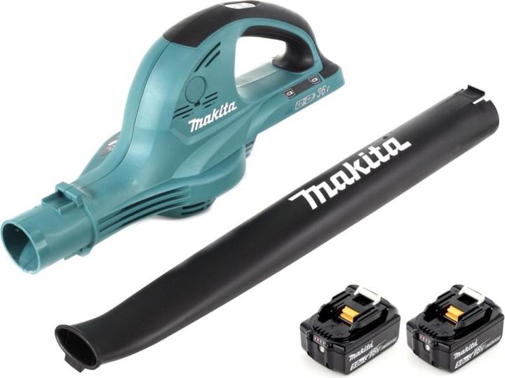 Produktbild Makita DUB 361 T 2x 18 V / 36 V Akku Laubbläser Gebläse + 2x BL 1850 5 Ah / 5000 mAh Akku (Akkubetrieb, Laubbläser)