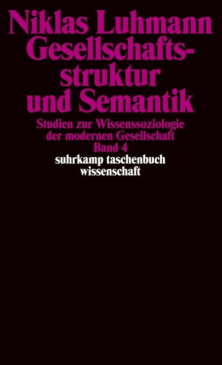 Actual product image Gesellschaftsstruktur und Semantik (German, Niklas Luhmann, 1999)