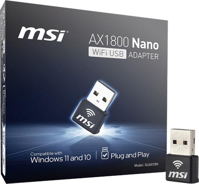 Actual product image MSI AX 1800 Nano (USB 2.0)
