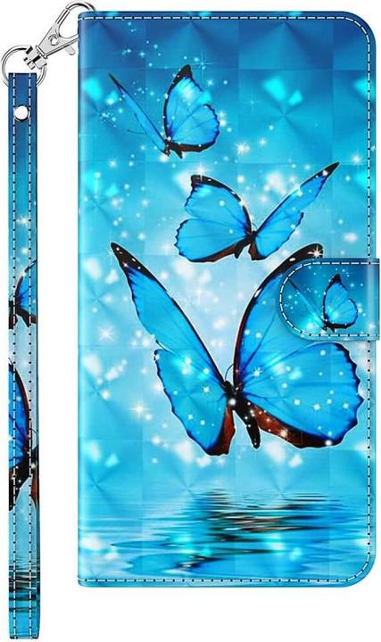 Produktbild Cover-Discount Etui Glitzer Effekt Schmetterling blau (Samsung Galaxy S24)