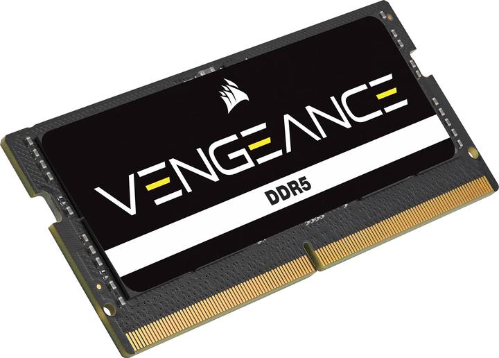 Produktbild Corsair DDR5, 5200MT/s 48GB 1x48GB SODIMM, Unbuffered, 44-44-44-84, Black PCB, Std PMIC, 1.1V, VENGEANCE DDR (1 x 48GB, 5200 MHz, DDR5-RAM, SO-DIMM)