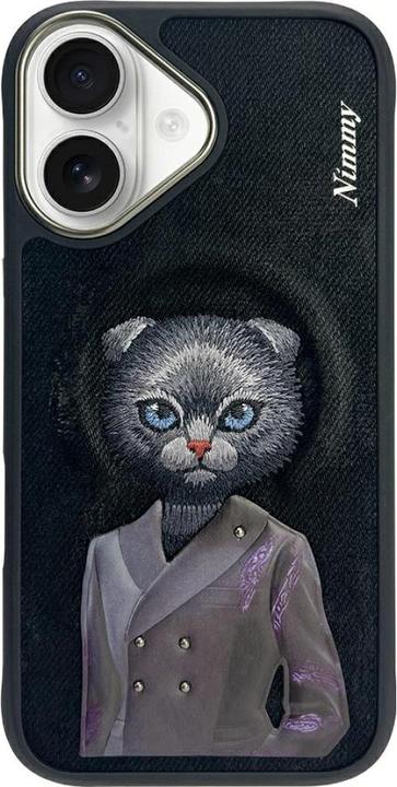 Actual product image Nimmy Case Magnetic fashion cute pet MagSafe for iPhone 16 black (Apple iPhone 16)