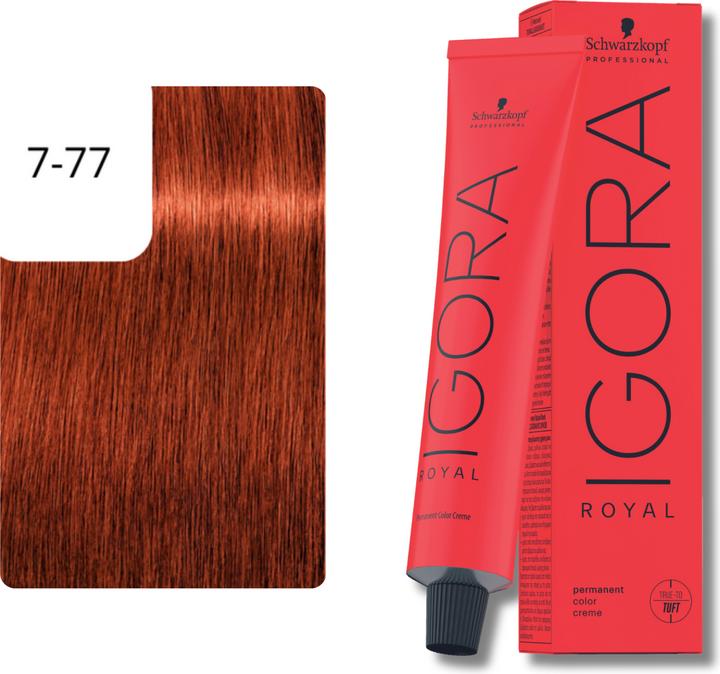 Produktbild Schwarzkopf Professional Igora Royal (7-77 Mittelblond Kupfer Extra)