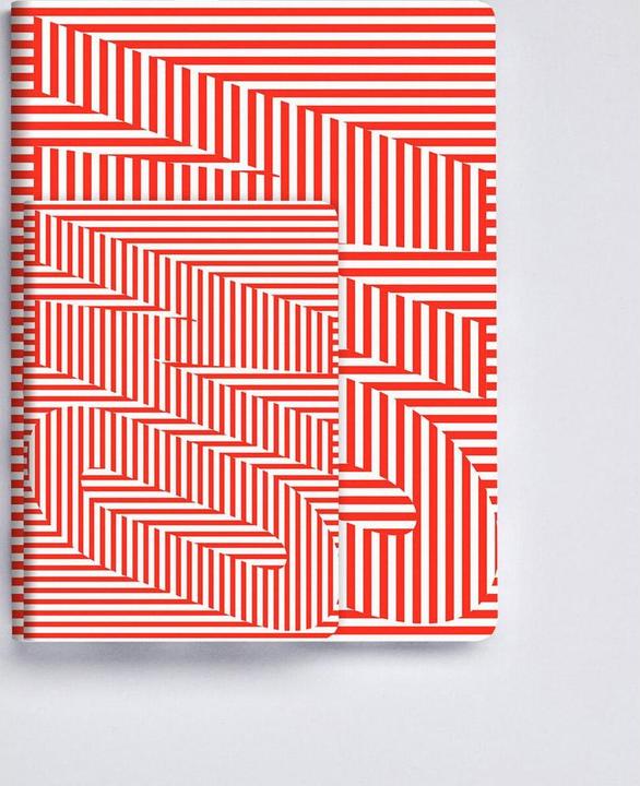 Image du produit Nuuna Carnet de notes Graphic L On-Off 22 x 16.5 cm, Dot, rouge/blanc (22 x 16,5 cm, Pointillés, Couverture souple)