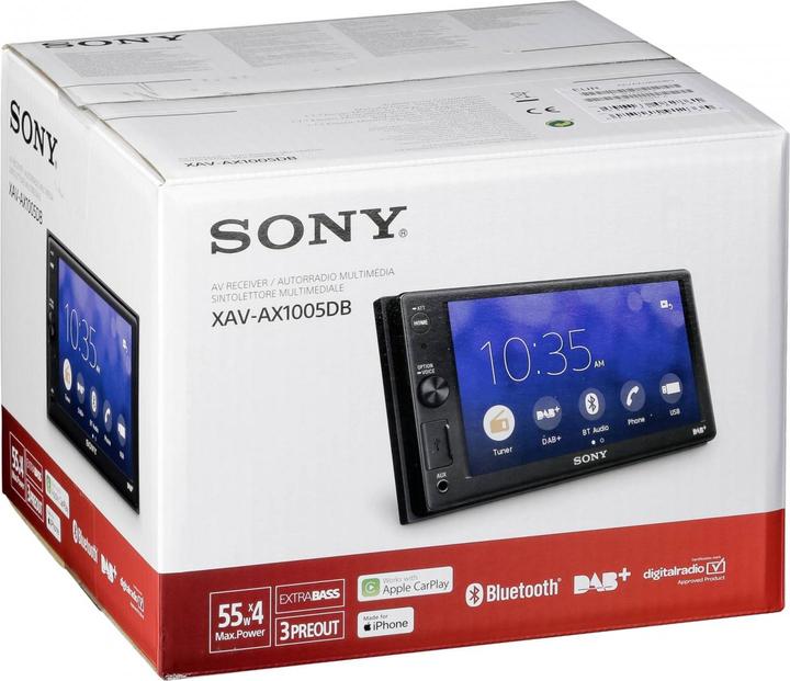 Actual product image Sony XAV-AX1005DB (Apple Carplay)