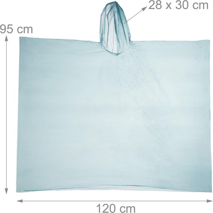Immagine prodotto Relaxdays Set da 10 poncho antipioggia (10)