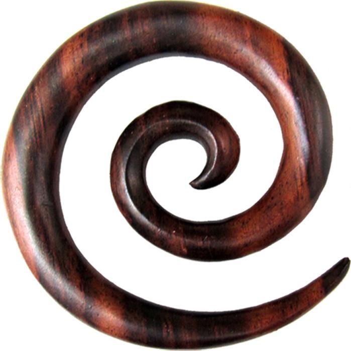 Produktbild Star Piercing Dehnspirale super aus Narra Holz (ohne Messing, Organisch)