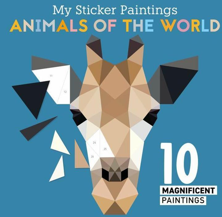 Actual product image My Sticker Paintings: Animals of the World: 10 Magnificent Paintings (Happy Fox Books) For Kids 6-10