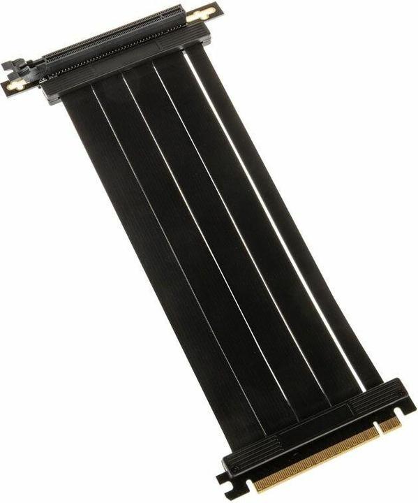 Actual product image Kolink PCI Express 4.0 x16 to x16 riser cable, 90 degrees, black - 22cm