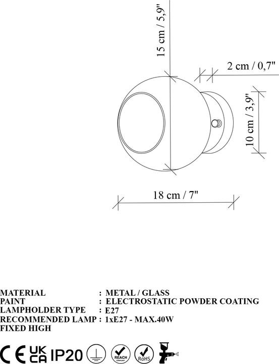 Actual product image Opviq Benek Wall Lamp (E27)