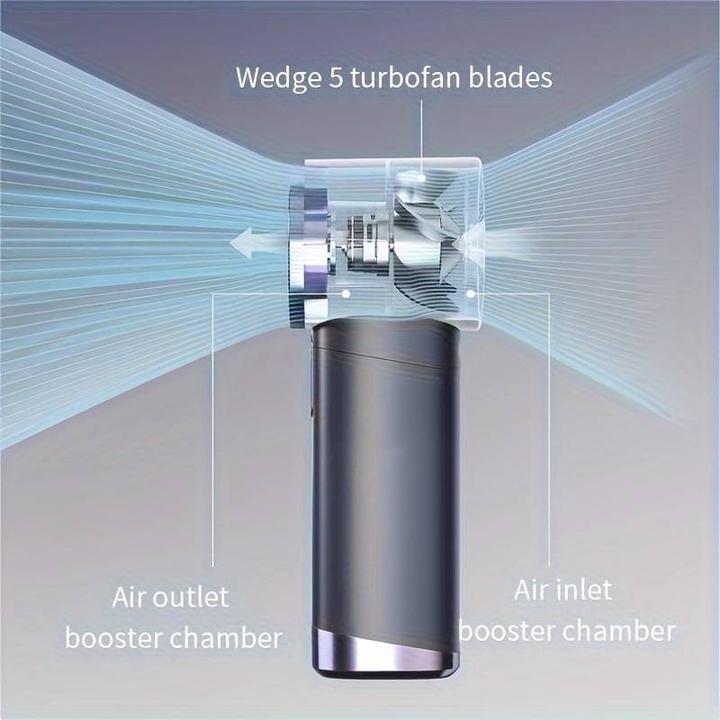 Image du produit PhoneLook Ventilateur portable puissant compact à 100 vitesses avec affichage LED