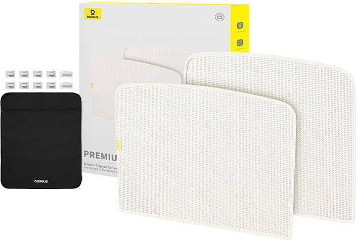 Actual product image Baseus Sunshade for Tesla Model Y T-Space Series - double layer (white)