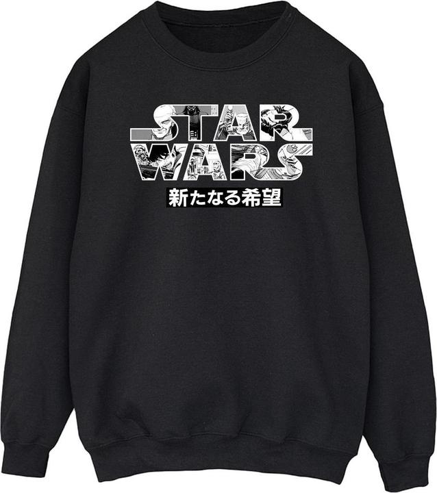 Actual product image Star Wars Mens Japanese Logo Sweatshirt (L)