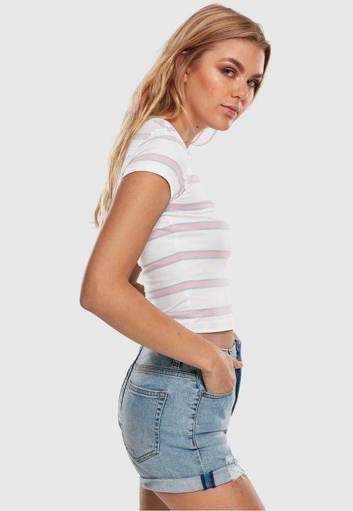 Actual product image Urban Classics Ladies Stripe Cropped Tee (S)